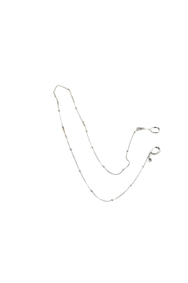 Chaîne De Lunettes Chaîne De Haricots En Alliage Brillant, 4 Pièces, Breloque, Masque Anti-Perte, Chaîne De Lunettes, Argent