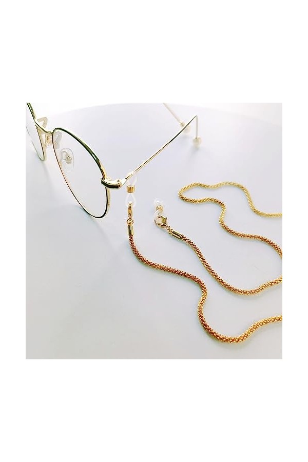 Chaîne De Lunettes 2 Pièces De Chaîne En Cuivre Pour Masque, Écouteurs, Chaîne De Lunettes Anti-Perte