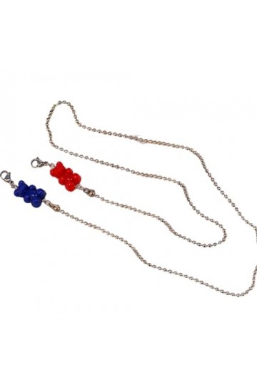 Chaîne De Lunettes 5 Pièces DAccessoires De Chaîne De Masque DOurs En Acrylique, Chaîne De Lunettes Colorées En Acier Inoxy