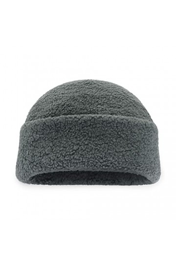 CHOK.LIDS Bonnets Sherpa pour Hommes et Femmes Bonnet Souple à Revers uni Chapeau dhiver Souple et Flexible à la Mode Bonnet