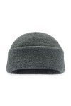 CHOK.LIDS Bonnets Sherpa pour Hommes et Femmes Bonnet Souple à Revers uni Chapeau dhiver Souple et Flexible à la Mode Bonnet