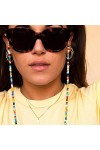 Yienate Boho Chaînes de lunettes avec perles colorées antidérapantes pour lunettes de soleil non transparentes