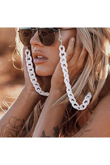Bohend Mode Chaînes à lunettes Acrylique Chaîne de masque facial Lunettes de soleil Chaîne Accessoires pour les femmes et les