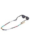 HOOK Cordon à lunettes unisexe – Chaîne à maillons rectangulaires Tie Dye Contraste – Cordon pour lunettes de soleil ou à voi