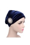 MoreChioce Turban Femme Mode,Chapeau Bonnet avec Cristal 1920 Hijab Casquette Stretch Strass Indienne Headwrap Musulman Banda