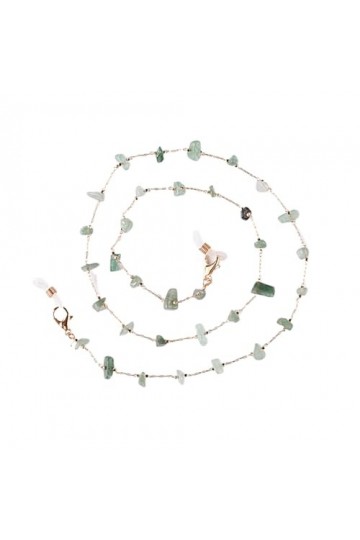 Chaîne De Lunettes 2 Pièces Collier Décoration Femme Pierre Lunettes Chaîne Anti-Perte Lanière Masque Chaîne, A