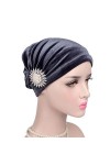 MoreChioce Turban Femme Mode,Chapeau Bonnet avec Cristal 1920 Hijab Casquette Stretch Strass Indienne Headwrap Musulman Banda