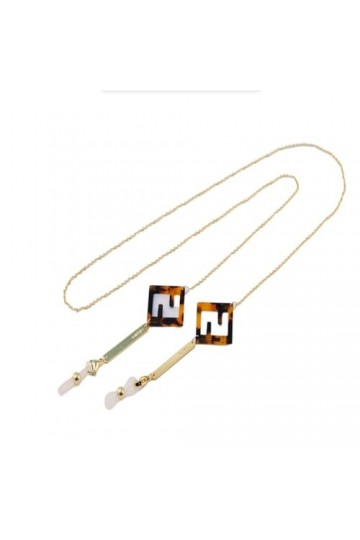 Chaîne De Lunettes 2 Pièces De Chaîne De Masque Anti-Perte Lettre F Plaquée Or, Accessoires Pour Écouteurs, Chaîne De Lunette