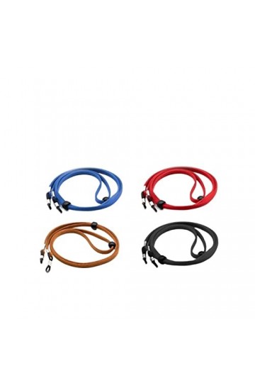 BELLAY 4 Pcs/Lot réglable Bracelet en Cuir Lunettes Sangle Cou Cordon Lunettes chaîne Lunettes de Soleil Lunettes Corde laniè