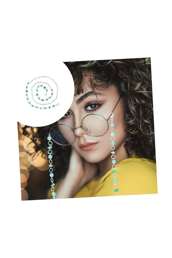 SOIMISS 2 Pièces St Le Jour De Patrick St PatrickS Day Lunettes Chaîne Vert Lunettes Chaîne Colliers En Acier Inoxydable Per