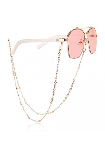 Chaîne De Lunettes 5 Pièces De Chaîne De Lunettes De Fleurs DHuile Dégoulinantes Colorées Accessoires Chaîne De Suspension D