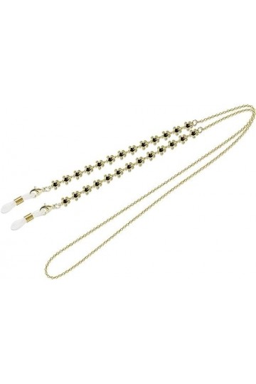 JUCACE Lunettes élégantes chaîne métal lunettes chaîne fleur Style lunettes de soleil support de sangle for les femmes Color