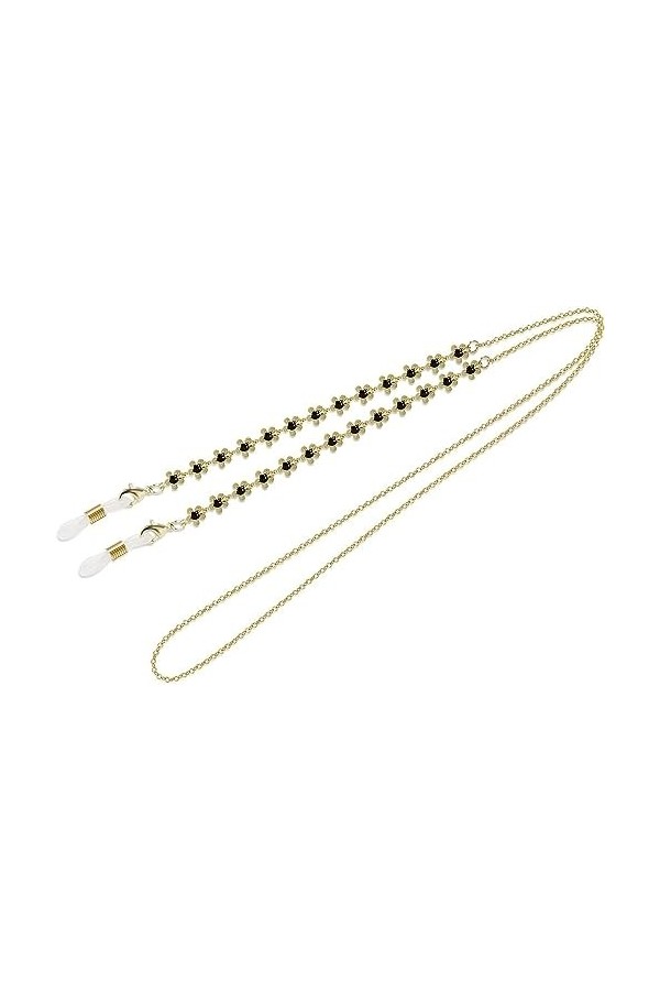 JUCACE Lunettes élégantes chaîne métal lunettes chaîne fleur Style lunettes de soleil support de sangle for les femmes Color