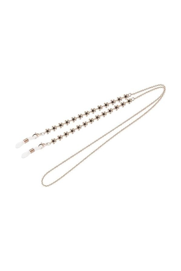 JUCACE Lunettes élégantes chaîne métal lunettes chaîne fleur Style lunettes de soleil support de sangle for les femmes Color