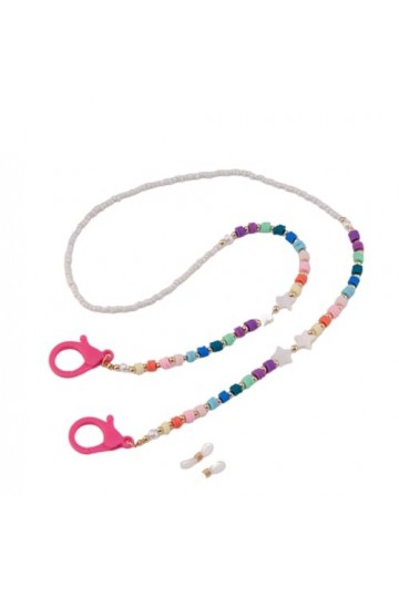 Chaîne De Lunettes 2 Morceaux De Perles De Riz Poterie Douce Couleur Mixte Chaîne De Masque Anti-Perte Chaîne DÉcouteurs Acc