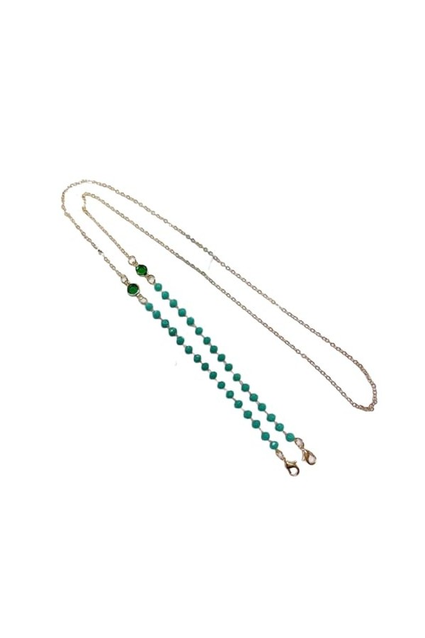 Chaîne De Lunettes Chaîne De Lunettes De Cou Suspendue En Cristal Coloré Et Diamant, 5 Pièces, Chaîne De Masque Anti-Perte, V