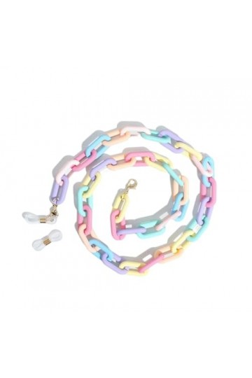 Chaîne De Lunettes 2 Morceaux De Chaîne Acrylique Épissage Chaîne De Lunettes Parent-Enfant Peinture Mate Couleur Arc-En-Ciel