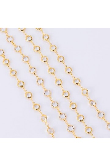 CuteyRain Chaine Lunettes, Chaîne de Bracelet à col Crystal for Femmes for Femmes de Lunettes de Soleil Perles Chaînes Lanièr