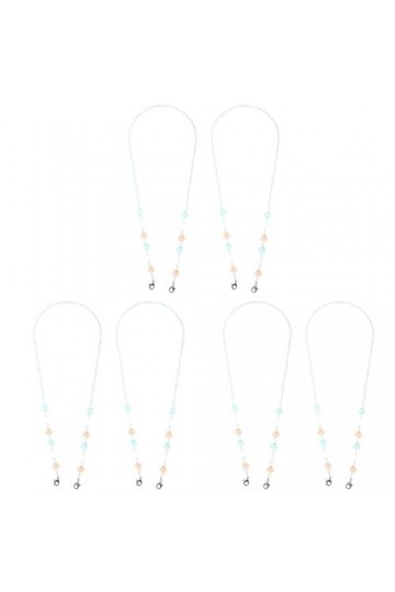 GALPADA Monocle 6 Pièces Lunettes de Soleil Acrylique Adulte Titulaire Lunettes Cordon Filles Chaînes Visage avec Revêtement 