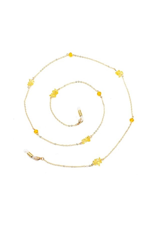 CuteyRain Chaine Lunettes, Crystal Vert irrégulier chaîne de chaîne de Lunettes de Lunettes de Lunettes de Lecture de Lunette