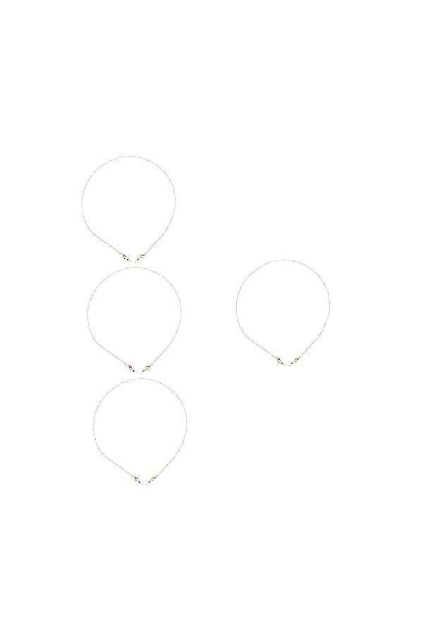 UKCOCO 4 Pièces Chaîne Découteurs Sangle Porte-écouteur Perle Tour De Cou Pour Écouteurs En Lisant Chaîne De Lunettes Perlée