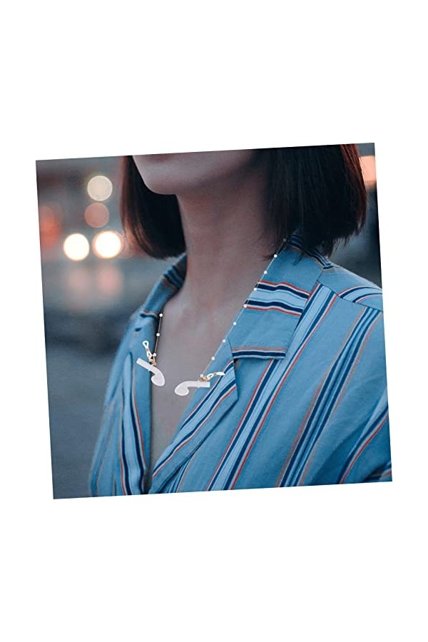 UKCOCO 4 Pièces Chaîne Découteurs Sangle Porte-écouteur Perle Tour De Cou Pour Écouteurs En Lisant Chaîne De Lunettes Perlée