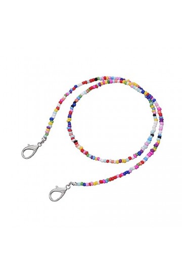 Chaîne De Lunettes 5 Pièces De Perles De Riz Colorées Chaîne De Lunettes Antidérapantes Masque Multifonction Pour Femme Corde