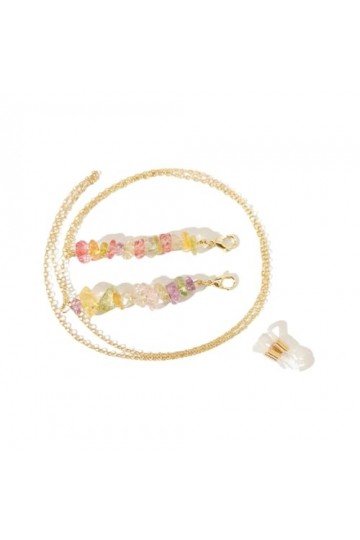 Chaîne De Lunettes 5 Pièces Chaîne De Lunettes Chaîne De Cou En Cristal Turquoise Irrégulier Naturel Chaîne De Masque, C