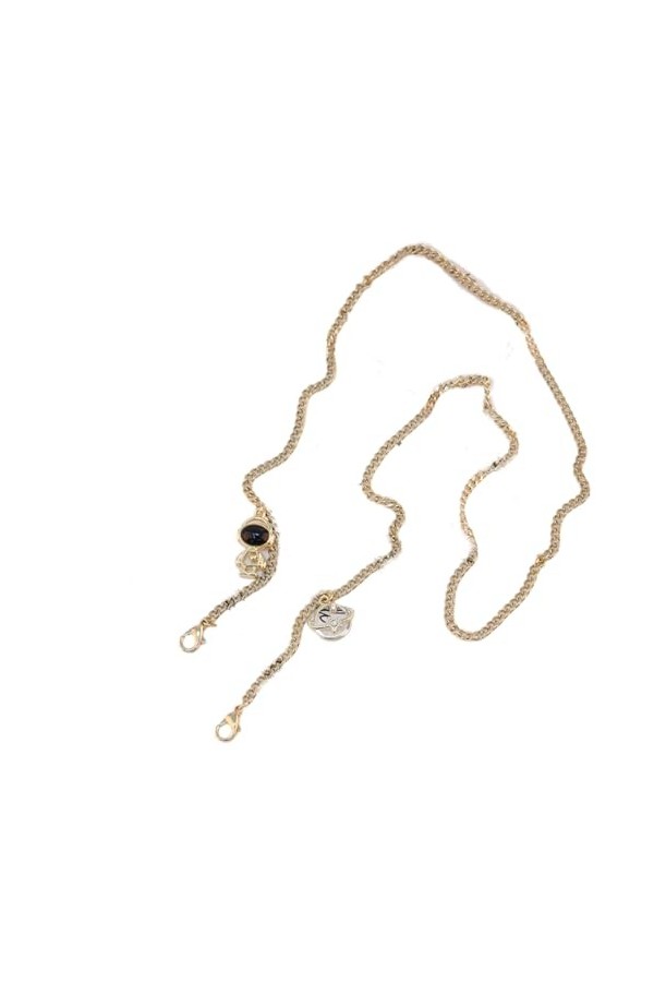 Chaîne De Lunettes 3Pcs Chaîne De Cuivre Latérale Plaquée Or Électrolytique Chaîne De Masque Anti-Perte Chaîne De Lunettes D