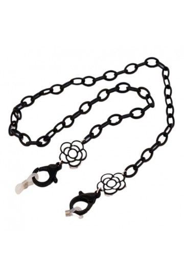 Chaîne De Lunettes Chaîne DAccessoires Pour Masque Anti-Perte Camellia, 5 Pièces, Chaîne De Lunettes Simple, Noire