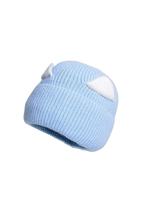Bonnet Bebe, Chat Oreilles Beanie Hats Crochet Casquette Animal Cosplay Bonnet Bonnet dhiver Chaud avec Oreilles de Chat Bon