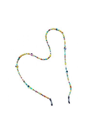 Chaîne De Lunettes 5 Pièces De Lunettes En Perles De Vitrail, Lanière De Lunettes Avec Chaîne De Lunettes