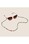 Chaîne De Lunettes 5 Pièces De Lunettes En Perles De Vitrail, Lanière De Lunettes Avec Chaîne De Lunettes