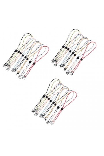 VILLCASE 24 Pièces Masque De Lunettes Lanière De Masques Sangle De Suspension Porte-Masques De Sécurité Chaîne De Lunettes De