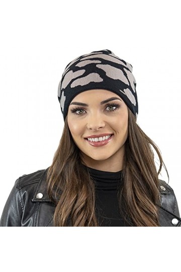 VIVISENCE Bonnet Classique Et À La Mode 7054, Fabriqué en UE, Noir,UNI