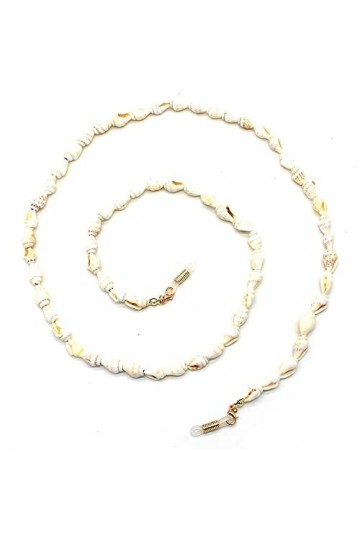 CuteyRain Chaine Lunettes, Blanc Petite Côte de conque Lecture Lunettes Lunettes de Soleil Chaîne Lunettes de Soleil Lunettes
