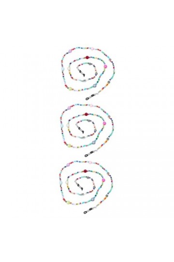 UKCOCO 3 Pièces Corde Anti-Perte Porte-Collier De Lunettes Cordons De Lunettes Lanière Réglable Lunettes Antidérapantes Porte