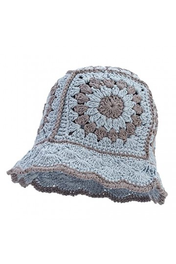Longyangqk Femmes Hiver Seau Chapeau Mode Tricot Cloche Chapeau Couleur Unie Chaud Crochet Casquette