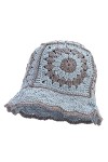 Longyangqk Femmes Hiver Seau Chapeau Mode Tricot Cloche Chapeau Couleur Unie Chaud Crochet Casquette