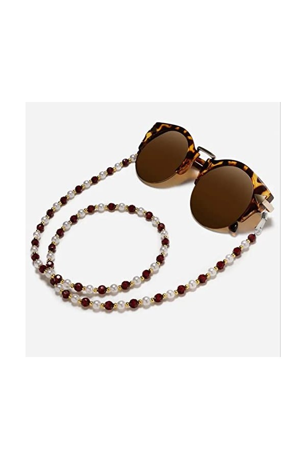 Chaîne de Bijoux pour Femmes Perles Lunettes Chaîne Mode Lanyard Lunettes Bracelet Lunettes de Soleil Cordons Casual Lunettes