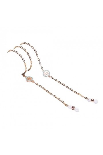 Chaîne De Lunettes 2 Morceaux De Chaîne De Lunettes En Acier Titane Collier Suspendu Pour Femme Avec Lanière Antidérapante Po