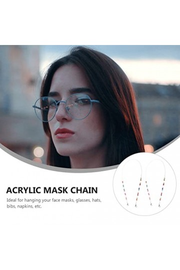 STOBOK 6 Pcs Masque Chaîne Anti-Chute Masque Facial Collier Lanière Lanière Cordon DOreille Boucle DExtension Chaînes De Lu