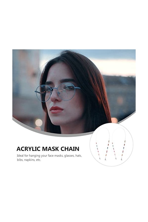 STOBOK 6 Pcs Masque Chaîne Anti-Chute Masque Facial Collier Lanière Lanière Cordon DOreille Boucle DExtension Chaînes De Lu