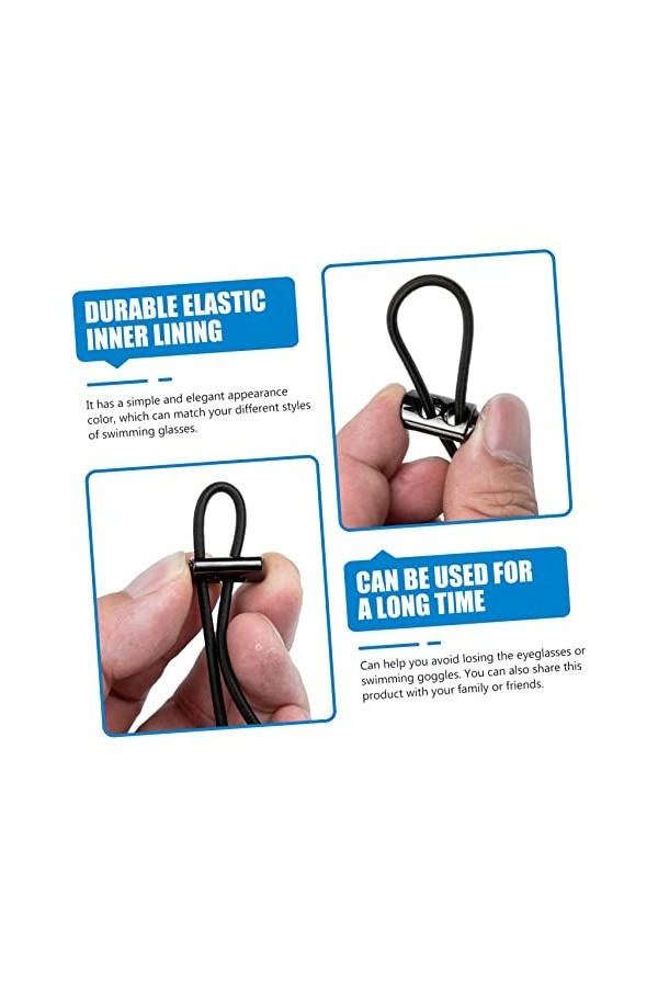 INOOMP 10 Ensembles Corde à Lunettes Grenouilles Vainqueur 2.0 Des Lunettes De Protection Froggles Lunettes De Natation Enfan