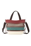 Eshow Sac à Main pour Femme Fille Sac Bandoulière Grande Capacité Sac Porté Epaule en Toile Fourre-Tout Cabas Multicolore pou