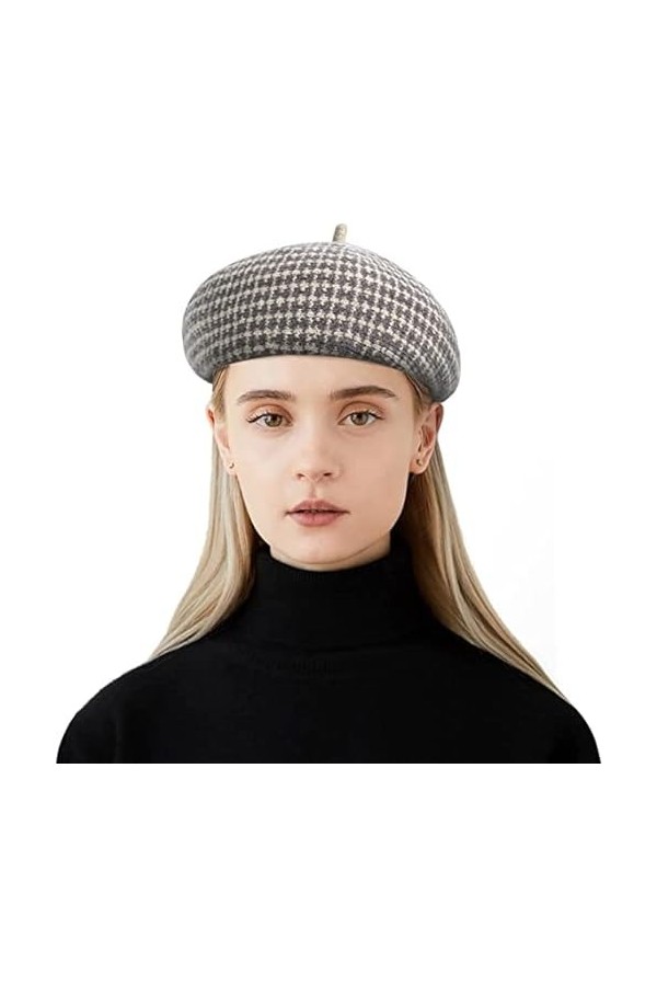 Tripome Chapeaux dhiver Français Mode Accessoire Cachemire Basque Bonnet Unisexe Chaud Automne Hiver Outdoor