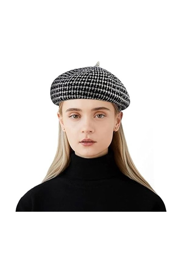 Tripome Chapeaux dhiver Français Mode Accessoire Cachemire Basque Bonnet Unisexe Chaud Automne Hiver Outdoor