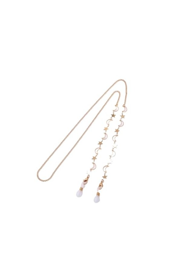 Chaîne De Lunettes 5 Pièces Chaîne De Suspension De Lunettes Plaquée Or Chaîne De Cou Suspendue De Perles Colorées Chaîne De 