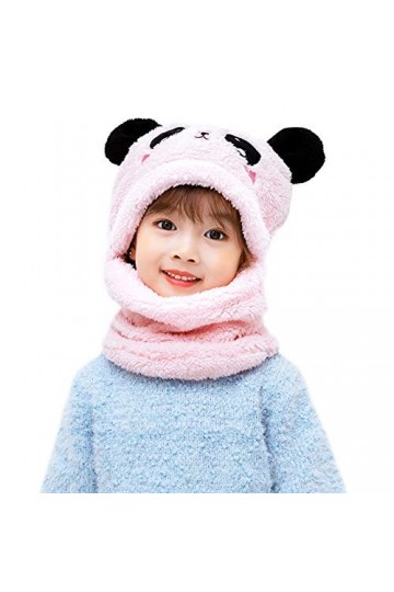 Barakara Chapeau dhiver pour Enfants, Mode Écharpe à Capuche pour Enfants en Earflaps Polaire Chaud, Doux Chaud Ensemble Dé