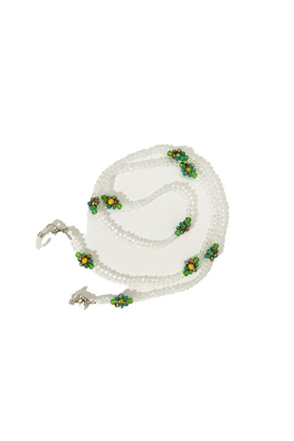 Chaîne De Lunettes Chaîne De Lunettes De Soleil En Corde De Lunettes, 4 Pièces, Perles De Cristal, Fleur De Marguerite, Chaîn
